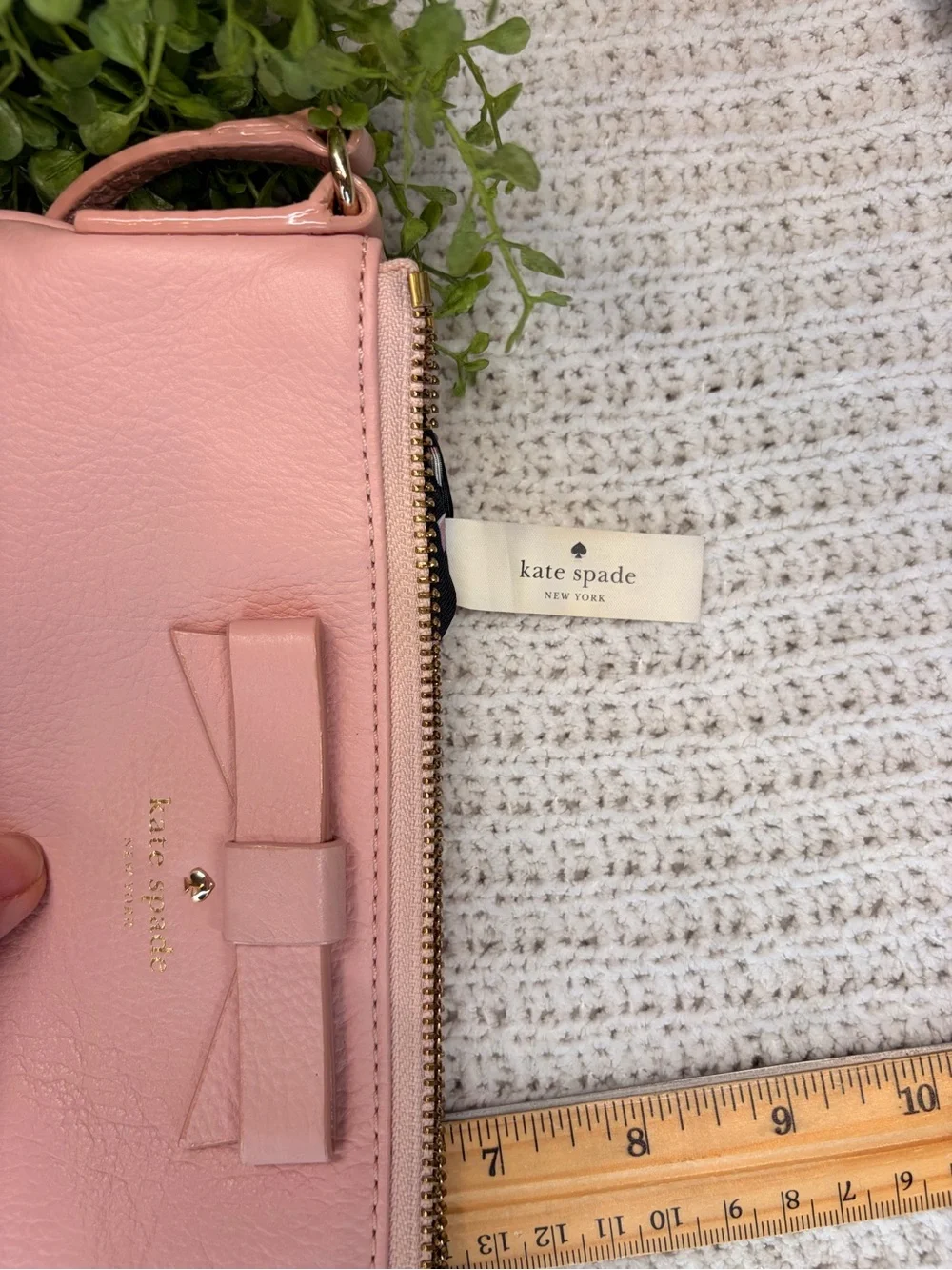 kate spade Pale Pink Leather Bow Crossbody